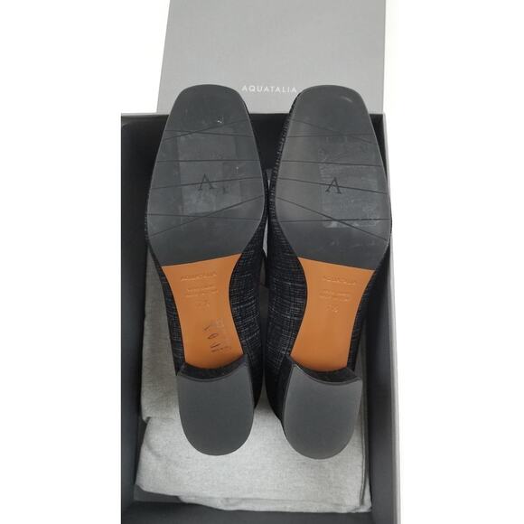 Aquatalia Jilianne Devoure Anthracite Black Suede Textured Pumps 7.5 NIB $395 - Picture 7 of 8